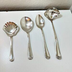 VTG Gorham Heritage Silver Plated Serving Utensil Set of 4 Made in Italy -READ